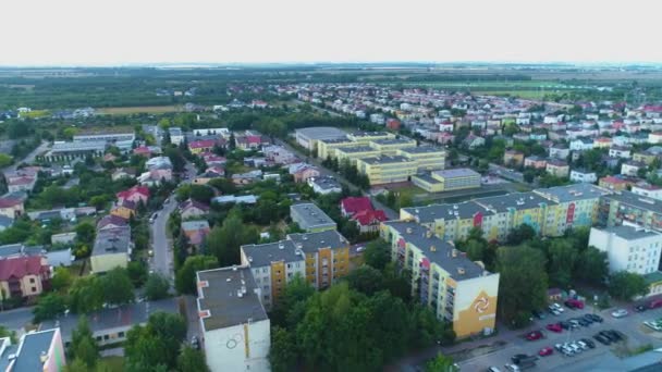 Magnifique Panorama Biala Podlaska Krajobraz Vue Aérienne Pologne Images Haute — Video