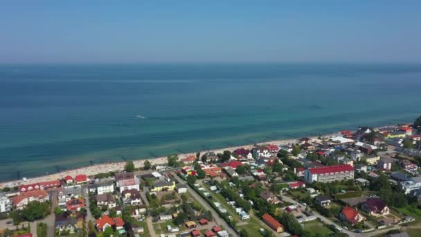 Όμορφο Τοπίο Sarbinowo Piekny Krajobraz Aerial View Πολωνία Υψηλής Ποιότητας — Αρχείο Βίντεο