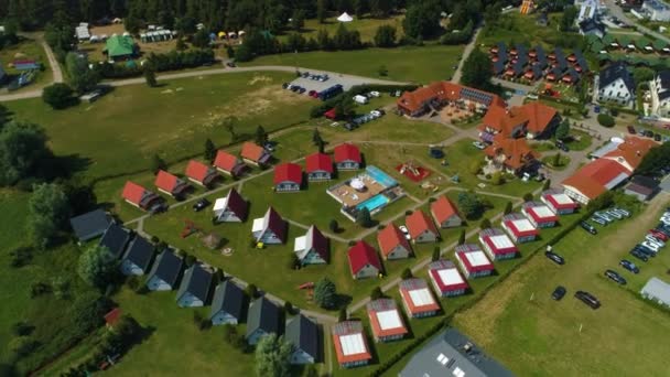 Gyönyörű Táj Házak Wicie Domki Piekny Krajobraz Aerial View Lengyelország — Stock videók