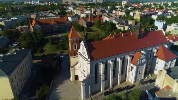 Franciscan Kloster Gniezno Klasztor Antenn View Poland Högkvalitativ Film — Stockvideo