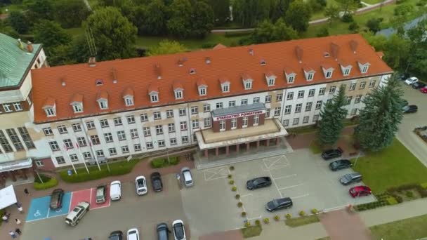 Ufficio Distrettuale Pila Starostwo Powiatowe Park Vista Aerea Polonia Filmati — Video Stock