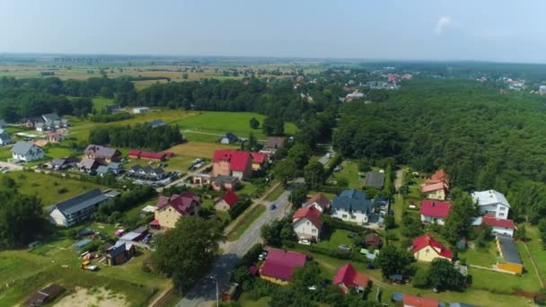 Όμορφο Τοπίο Jantar Piekny Krajobraz Aerial View Πολωνία Υψηλής Ποιότητας — Αρχείο Βίντεο