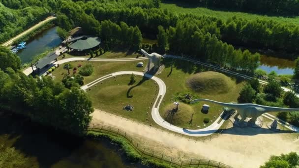レバパークのアミューズメントパークRozrywki Leba Park Airial View Poland 高品質4K映像 — ストック動画