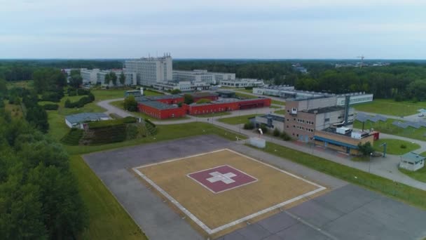 Masovian Hospital Ostroleka Mazowiecki Szpital Aerial View Polonia Imágenes Alta — Vídeos de Stock