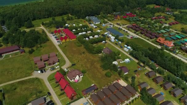 Schöne Landschaft Wicie Piekny Krajobraz Luftaufnahme Polen Hochwertiges Filmmaterial — Stockvideo