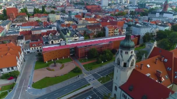 Pod Biankami Waly Jagiellonskie Bydgoszcz Aerial View Poland Vysoce Kvalitní — Stock video