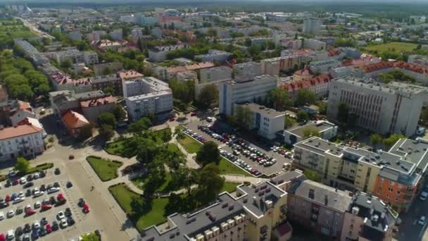 Rat Grüner Markt Wloclawek Zielony Rynek Urzad Miasta Aerial View — Stockvideo