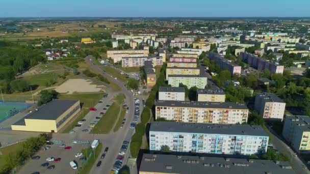 Bela Paisagem Habitação Estate Winiary Gniezno Krajobraz Vista Aérea Polónia — Vídeo de Stock