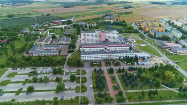 Provinciaal Ziekenhuis Lomza Szpital Wojewodzki Aerial View Polen Hoge Kwaliteit — Stockvideo