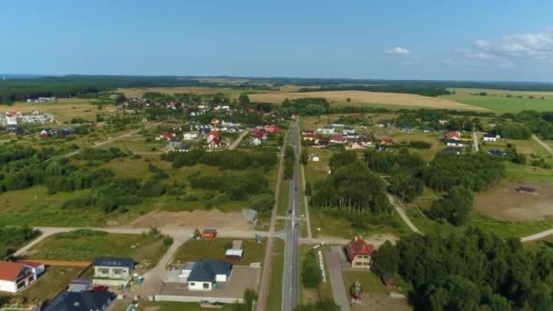Beau Paysage Ustka Piekny Krajobraz Vue Aérienne Pologne Images Haute — Video