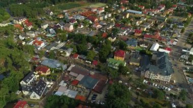 Güzel manzara Pobierowo Piekny Krajobraz Hava Manzarası Polonya. Yüksek kalite 4k görüntü