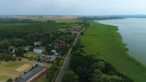 全景湖Jamno Lazy Jezioro Krajobraz Aerial View Poland 高质量的4K镜头 — 图库视频影像