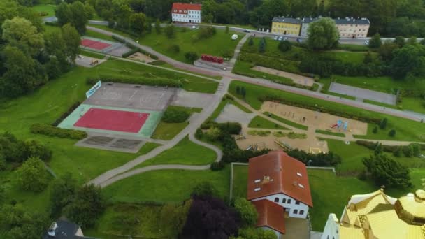 Sports Valley Koszalin Sportowa Dolina Aerial View Poland Vysoce Kvalitní — Stock video