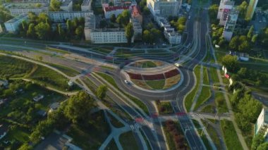 Torun Plac Biskupa Chrapaka Przy Kaszowiku Hava Görüntüsü Polonya. Yüksek kalite 4k görüntü