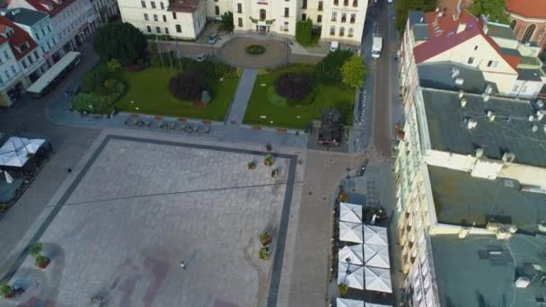 Αγορά Παλιάς Πόλης Bydgoszcz Stary Rynek Centrum Aerial View Poland — Αρχείο Βίντεο