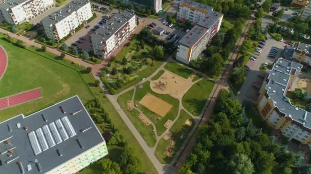 Oyun Alanı Lomza Plac Zabaw Hava Görüntüsü Polonya Yüksek Kalite — Stok video