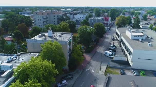 Lojas Downtown Otwock Sklepy Aerial View Poland Imagens Alta Qualidade — Vídeo de Stock