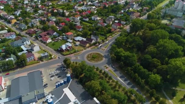 Rondo Házak Siedlce Aerial View Lengyelország Kiváló Minőségű Felvételek — Stock videók