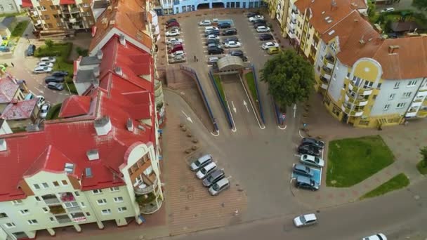 New Estate Maria Kolbe Pila Osiedle Aerial View Poland Vysoce — Stock video