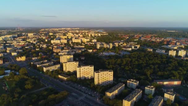 Estate Beautiful Landscape Torun Krajobraz Aerial View Polsko Vysoce Kvalitní — Stock video
