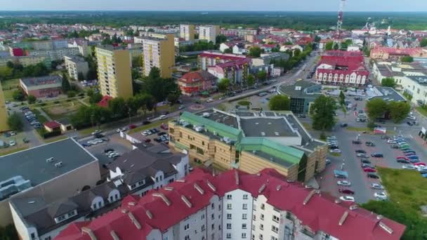 Ostroleka Centrum Kulp Org Aerial View波兰文化中心 高质量的4K镜头 — 图库视频影像