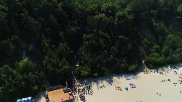 Прекрасний Пейзаж Jastrzebia Gora Piekny Krajobraz Aerial View Poland Кадри — стокове відео