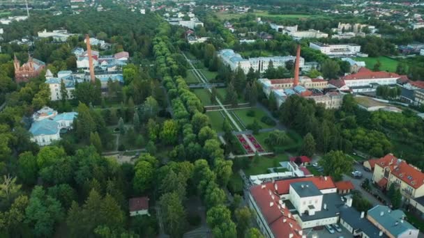 Floral Carpets Ciechocinek Dywany Kwiatowe Aerial View Poland High Quality — Stock Video