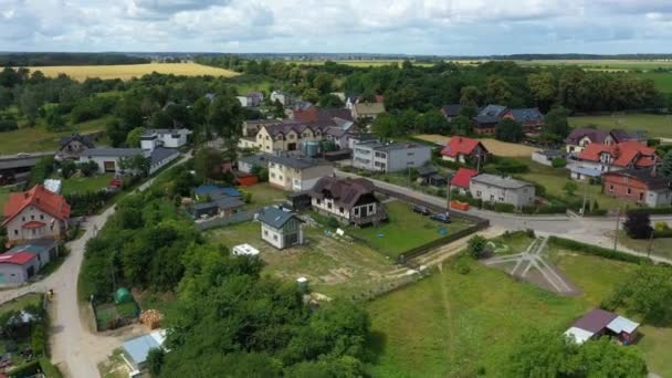 Prachtig Landschap Oslonino Krajobraz Aerial View Polen Hoge Kwaliteit Beeldmateriaal — Stockvideo