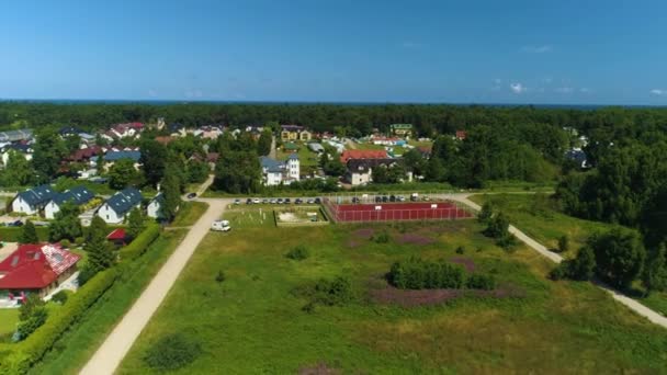 Güzel Manzara Debki Piekny Krajobraz Hava Görüntüsü Polonya Yüksek Kalite — Stok video