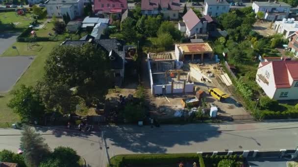 Street Swietopelka House Rumia Domy Aerial View Poland Vysoce Kvalitní — Stock video
