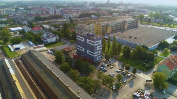 Factory Hall Stargard Fabryka Hala Vista Aérea Polônia Imagens Alta — Vídeo de Stock