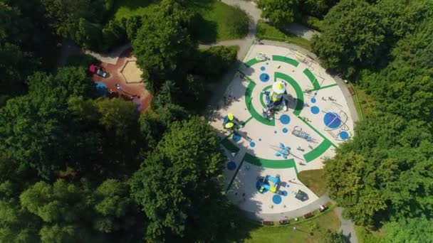 Parco Giochi Anielin Pruszkow Vista Aerea Polonia Filmati Alta Qualità — Video Stock