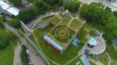 Güzel Opera Filarmoni Filarmoni Filarmonisi Hava Görüntüsü Polonya. Yüksek kalite 4k görüntü