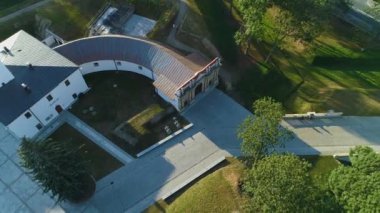Saray Kompleksi Biala Podlaska Zespol Sarayı Radziwillow Hava Görüntüsü Polonya. Yüksek kalite 4k görüntü