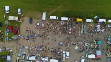 Bit Pazarı Koszalin Gielda Pazarı Pchli Targ Hava Manzarası Polonya. Yüksek kalite 4k görüntü