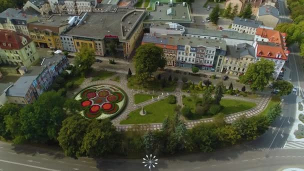 Plac Zwycięstwa Slupsk Plac Zwyciestwa Mural Aerial View Poland Wysokiej — Wideo stockowe