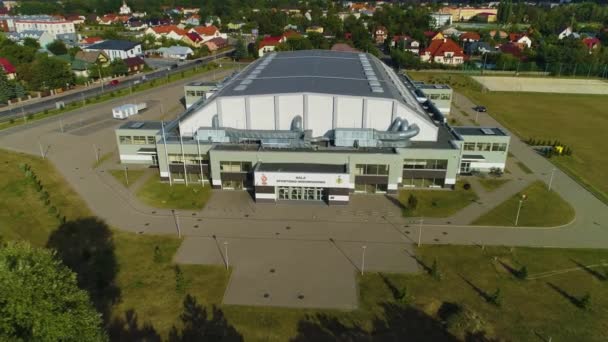 Hala Sportowa Biała Podlaska Hala Sportowa Aerial View Poland Wysokiej — Wideo stockowe