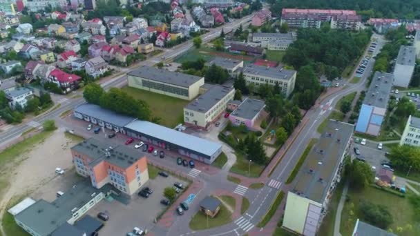 Zespół Szkół Ostroleka Zespol Szkol Aerial View Poland Wysokiej Jakości — Wideo stockowe