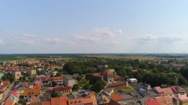 Panorama Şato Müzesi Darlowo Zamek Ksiazat Pomorskich Muzeum Hava Görünümü Polonya. Yüksek kalite 4k görüntü