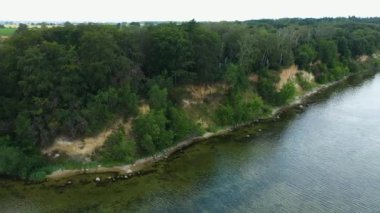 Güzel Cliff Oslonino Klif Hava Manzarası Polonya. Yüksek kalite 4k görüntü
