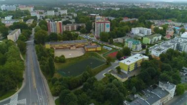 Koszalin Krajobraz 'ın Güzel Panoraması Hava Manzarası Polonya. Yüksek kalite 4k görüntü