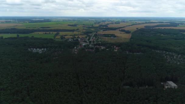 파노라마 Lukecin Piekny Krajobraz Aerial View 폴란드 고품질 — 비디오