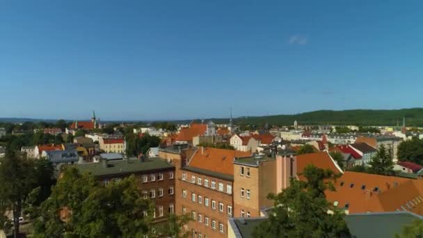 Schönes Panorama Von Wejherowo Krajobraz Luftaufnahme Polen Hochwertiges Filmmaterial — Stockvideo