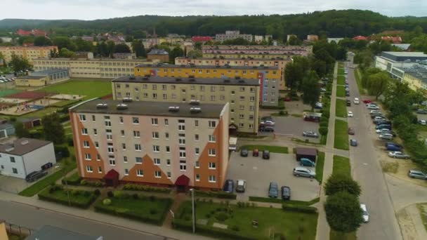 Güzel Konut Wejherowo Kuşatma Bloki Hava Manzarası Polonya Yüksek Kalite — Stok video