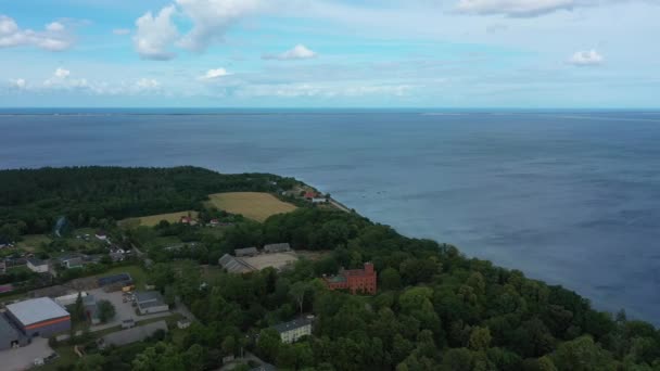 Όμορφο Τοπίο Oslonino Piekny Krajobraz Aerial View Πολωνία Υψηλής Ποιότητας — Αρχείο Βίντεο