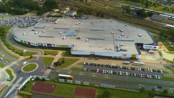 Shopping Center Vivo Pila Centrum Handlowe Aerial View Poland Imagens — Vídeo de Stock