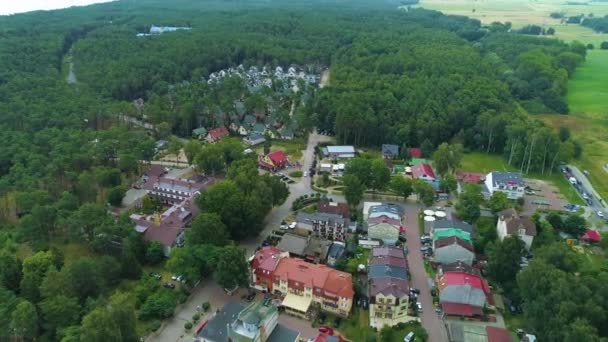 Красивый Пейзаж Lukecin Piekny Krajobraz Aerial View Poland Высококачественные Кадры — стоковое видео