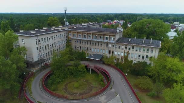 Ospedale Abbandonato Ostroleka Opuszczony Szpital Vista Aerea Polonia Filmati Alta — Video Stock