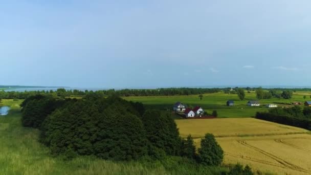 Prachtig Landschap Katy Rybackie Luchtfoto View Polen Hoge Kwaliteit Beeldmateriaal — Stockvideo