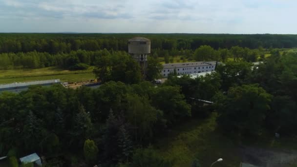 Torre Agua Pila Vista Aérea Polonia Imágenes Alta Calidad — Vídeos de Stock
